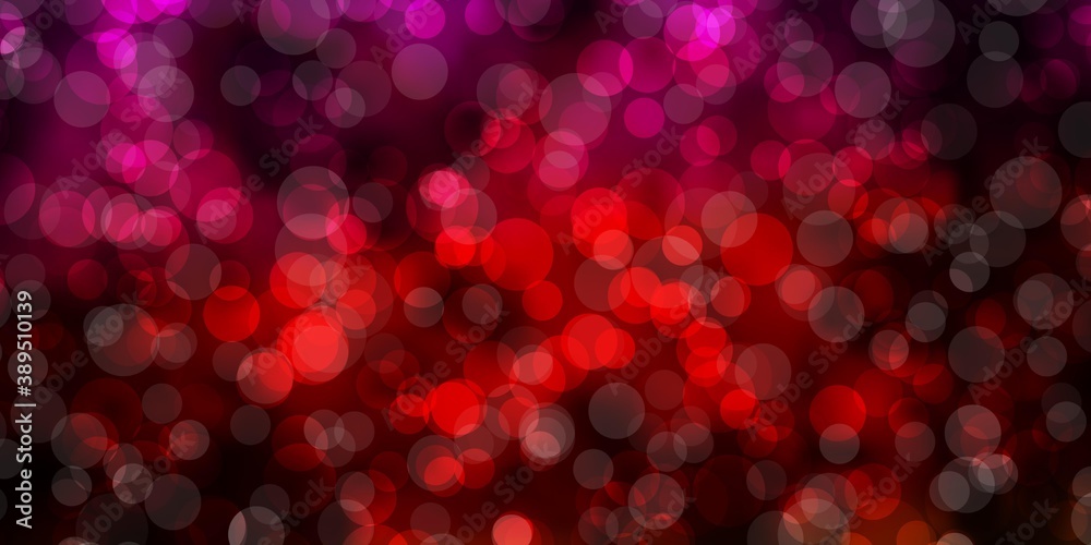 Dark Pink, Yellow vector background with bubbles. Dark Pink, Yellow vector background with bubbles.