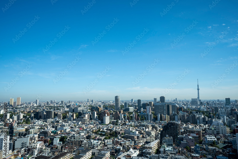 【文京シビックセンターより】東京都内、都市景観/上野・日暮里方面 【文京シビックセンターより】東京都内、都市景観/上野・日暮里方面