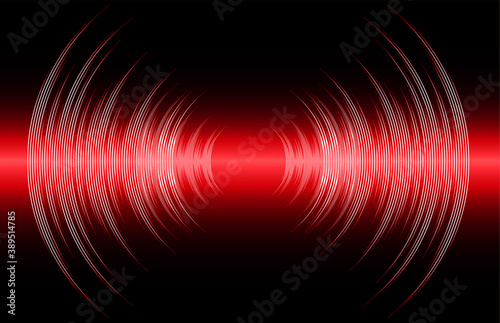 Sound waves oscillating dark light