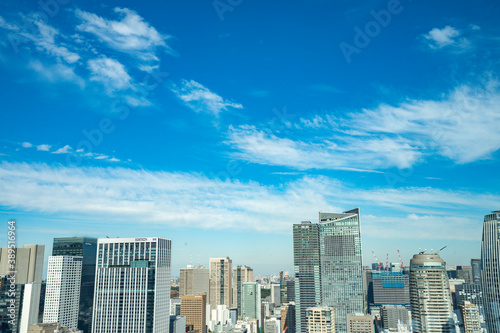 【東京タワーより】東京都内、都市景観/新橋・汐留方面