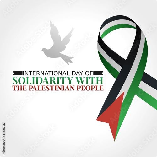 International Day of Solidarity With The Palestinian People Vector Illustration. Suitable for greeting card poster and banner.