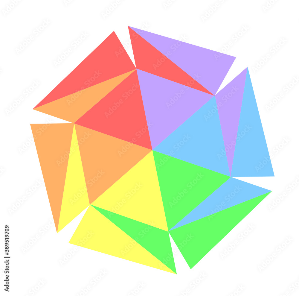 abstract geometric rainbow six sided polygon abstract geometric rainbow six sided polygon