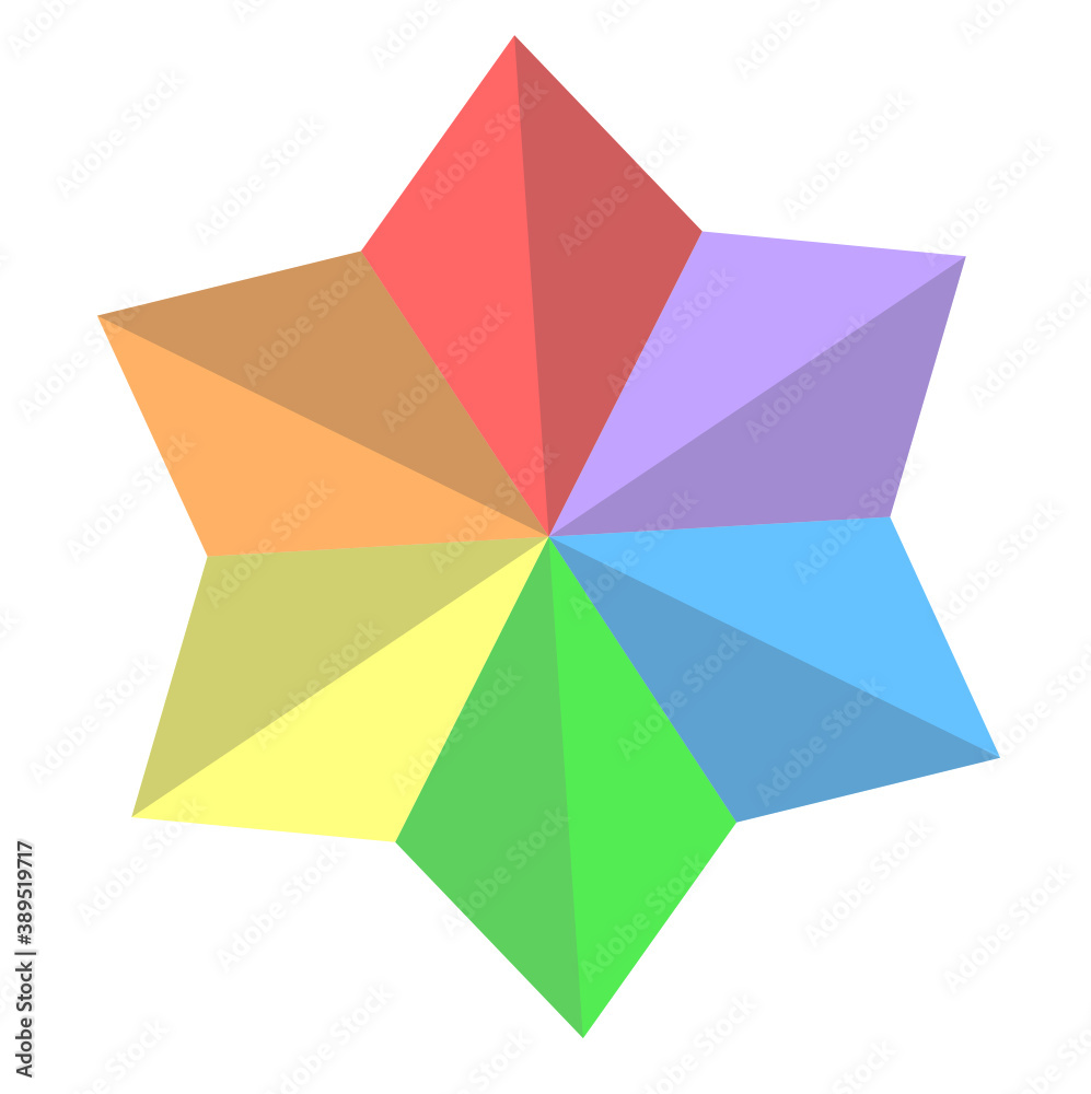 abstract geometric rainbow six sided polygon abstract geometric rainbow six sided polygon