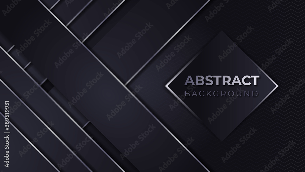 Black abstract background modern overlap layers