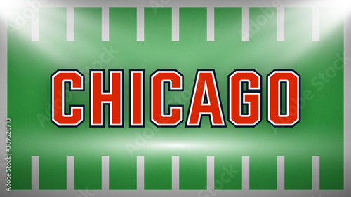 Chicago vector, sports style text.