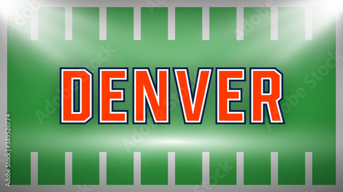 Denver vector, sports style text.