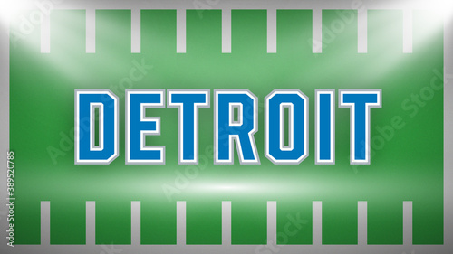 Detroit vector, sports style text.