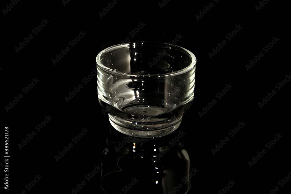 Empty glass on black background Empty glass on black background