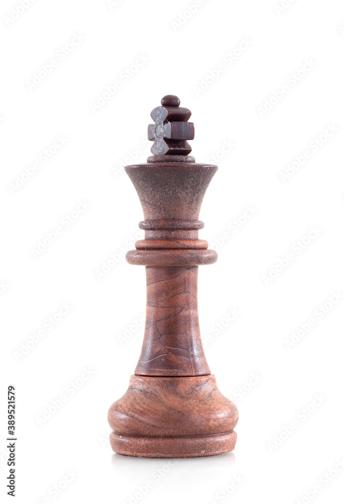 A chess king pawn on white background A chess king pawn on white background