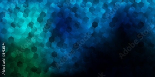 Dark blue, green vector template with abstract forms.
