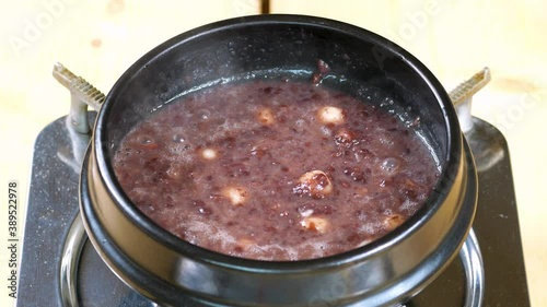 Korean food : Patjuk(Red bean porridge).  photo