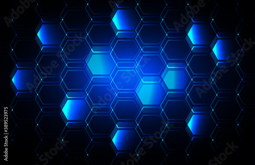 hexagon  blue  pattern