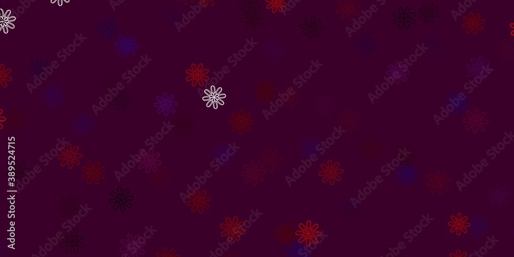 Fototapeta premium Light Blue, Red vector natural layout with flowers.