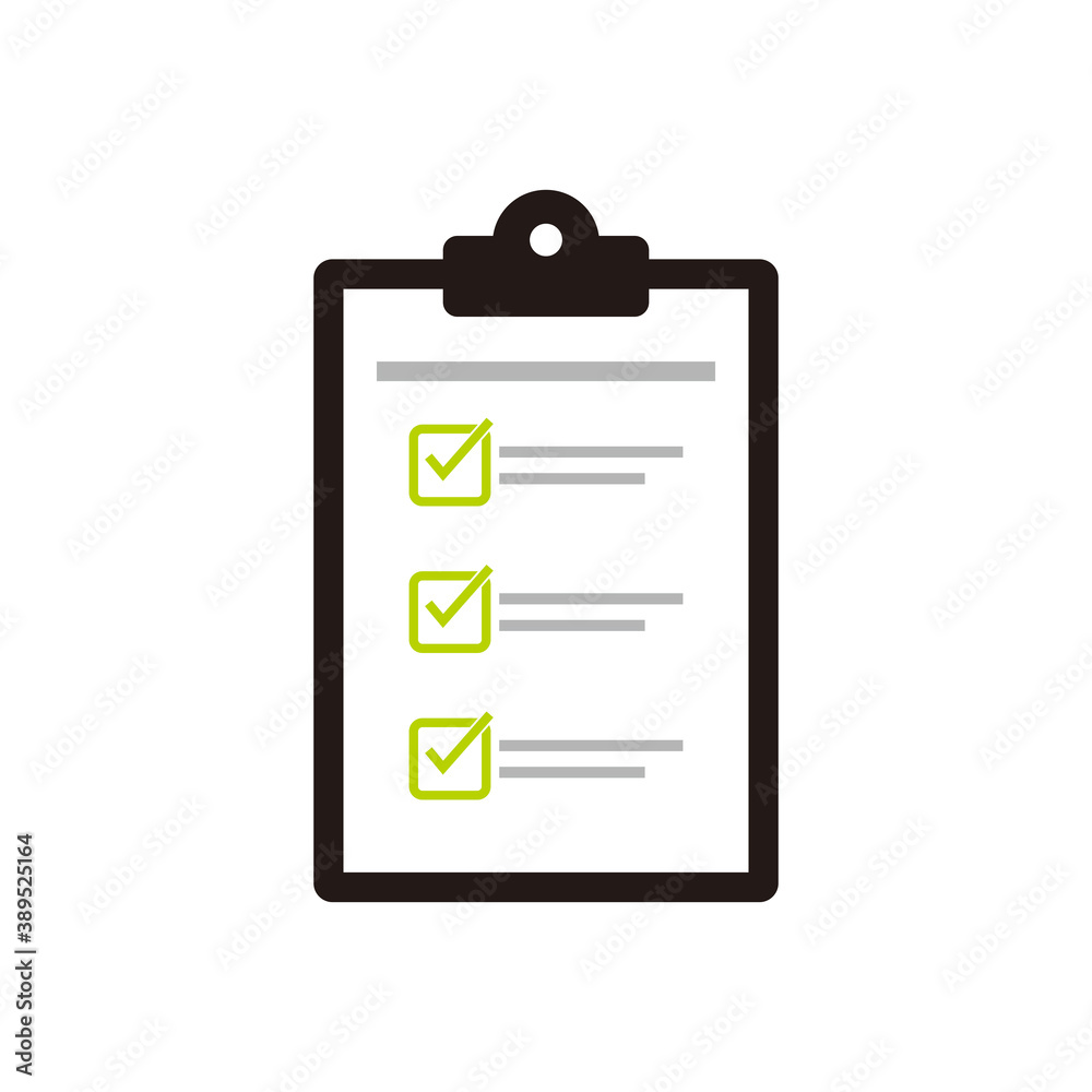 Clipboard with checklist icon, symbol for web site and app design. Clipboard with checklist icon, symbol for web site and app design.