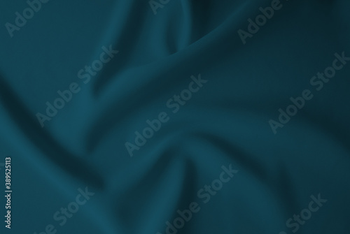 Abstract blue rippled clothes background .
