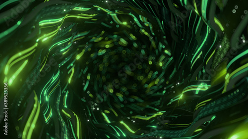 Portal with green glowing l...