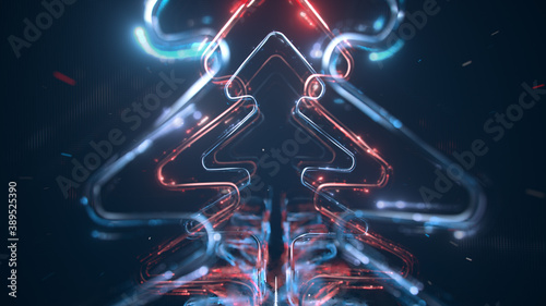 Blue and red neon christmas...