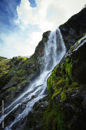 waterfall in the mountains