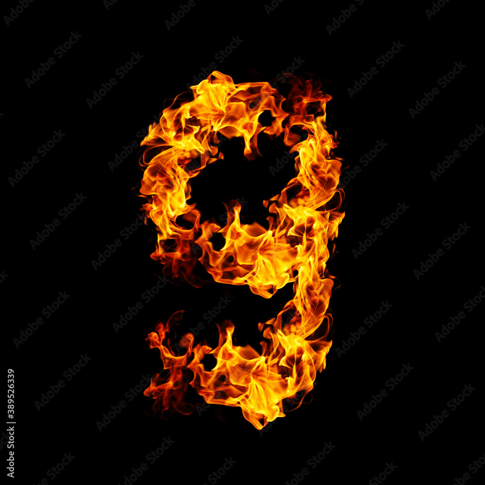 Fototapeta premium Fire number 9
