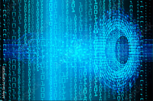 Blue cyber circuit future technology concept background