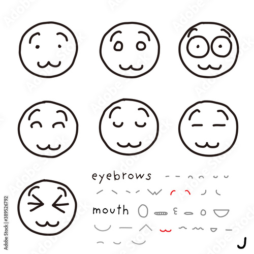hand-drawn facial expression icon_07_j