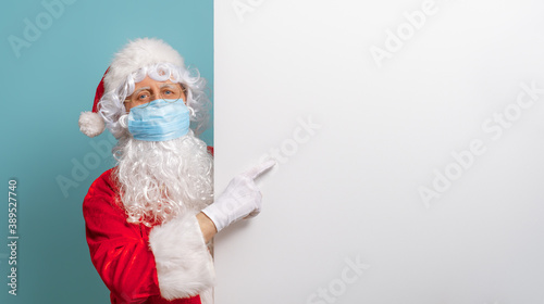 Santa Claus in face mask during Covid-2019