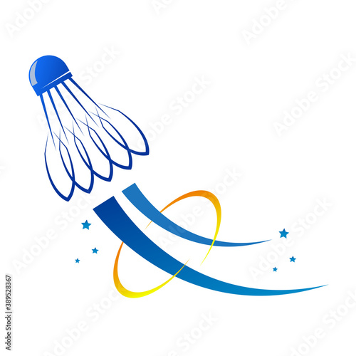 shuttlecock vector of smash and star effects