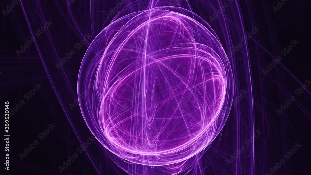 Chaotic fractal nucleus cell spinning and evolving - seamless looping ball of energy. Chaotic fractal nucleus cell spinning and evolving - seamless looping ball of energy.
