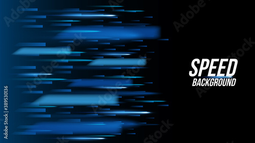 Abstract background technology high speed racing for sports of long exposure light on black background.Science geometric shape modern elegant design.Vector illustration.