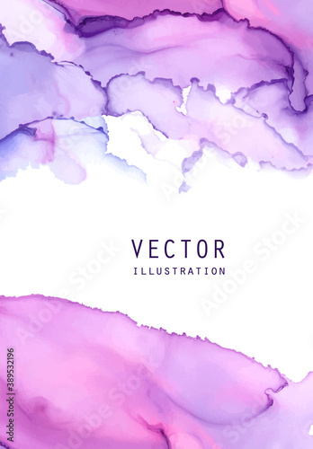 Alcohol ink vector texture. Fluid ink abstract background.