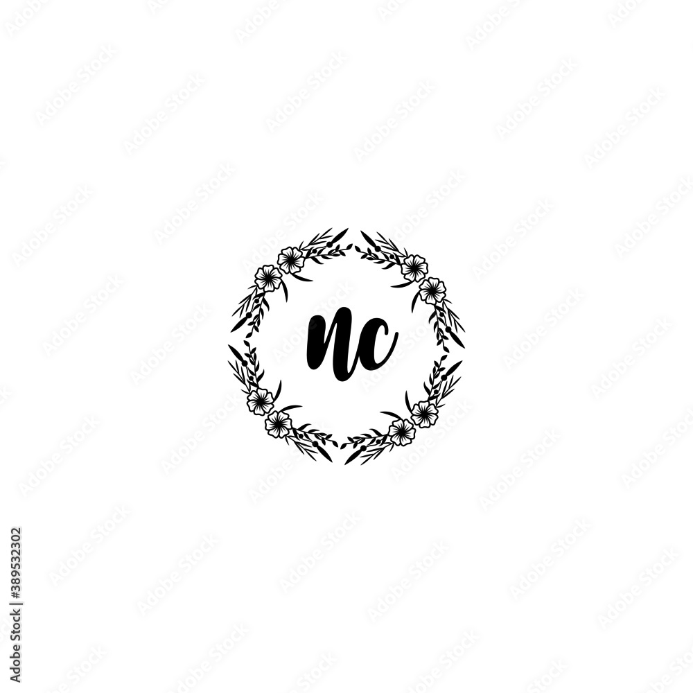 Initial NC Handwriting, Wedding Monogram Logo Design, Modern Minimalistic and Floral templates for Invitation cards
Initial NC Handwriting, Wedding Monogram Logo Design, Modern Minimalistic and Floral templates for Invitation cards