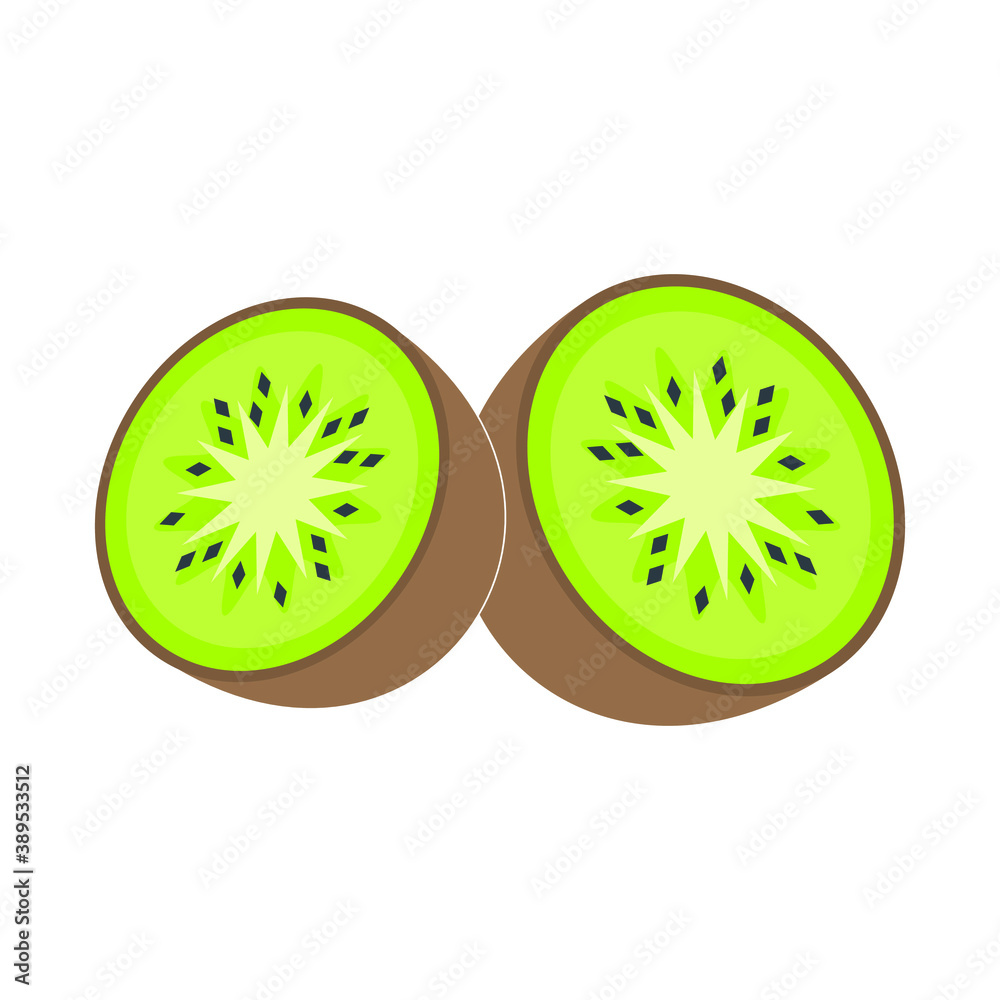 Obraz premium kiwi fruit vector in the garden