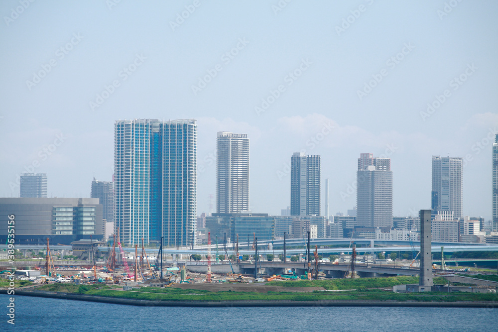 Obraz premium 東京都心の風景 豊洲再開発