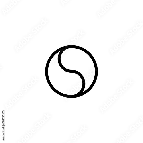 tennis ball icon vector symbol template