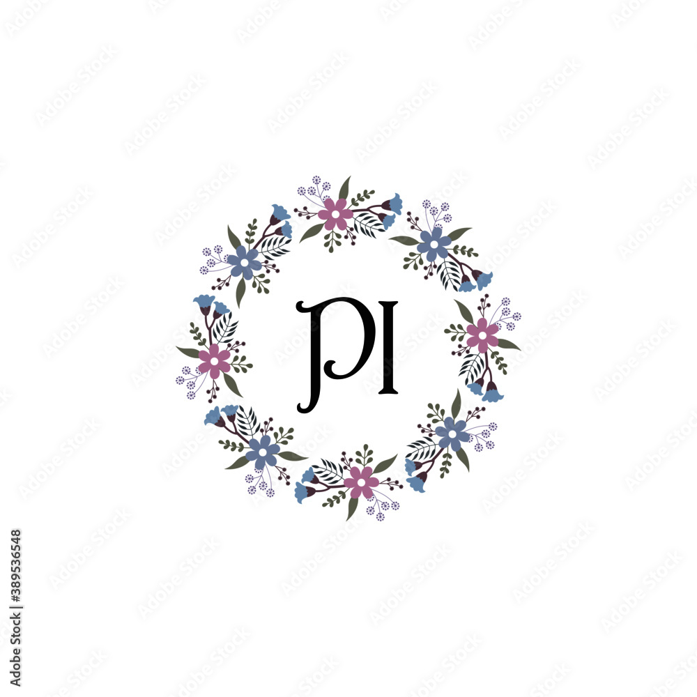 Initial PI Handwriting, Wedding Monogram Logo Design, Modern Minimalistic and Floral templates for Invitation cards Initial PI Handwriting, Wedding Monogram Logo Design, Modern Minimalistic and Floral templates for Invitation cards