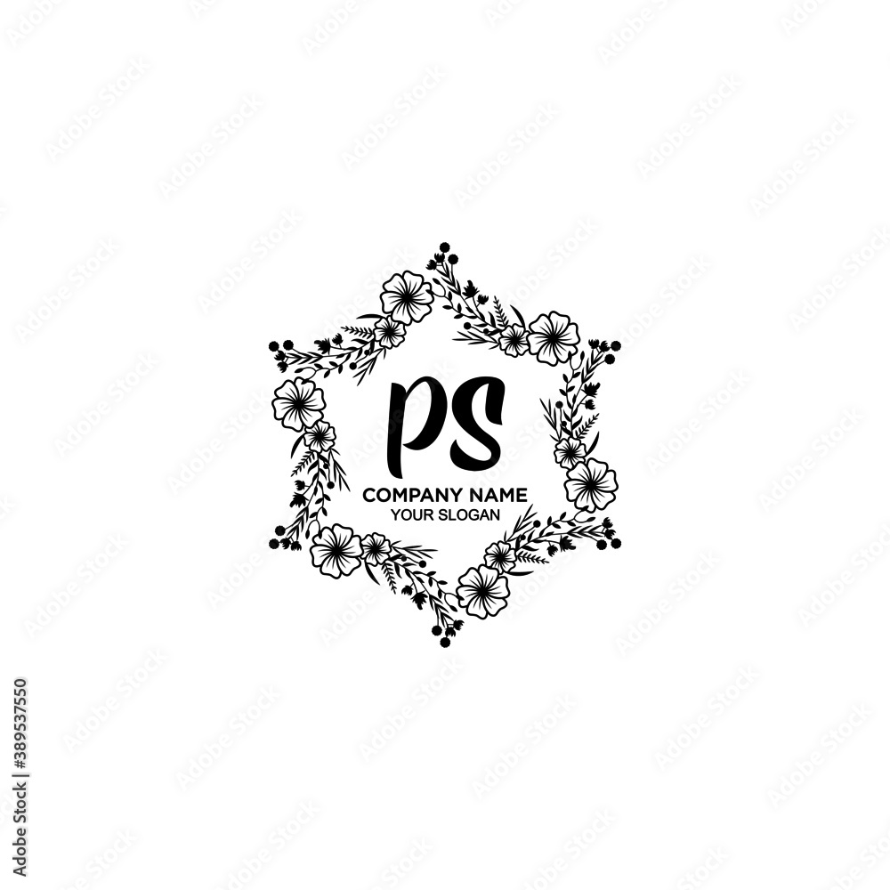 Initial PS Handwriting, Wedding Monogram Logo Design, Modern Minimalistic and Floral templates for Invitation cards Initial PS Handwriting, Wedding Monogram Logo Design, Modern Minimalistic and Floral templates for Invitation cards