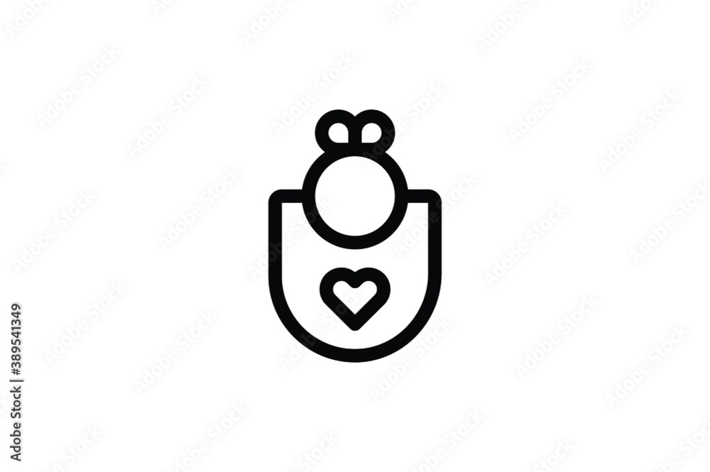 Baby Outline Icon - Baby Apron