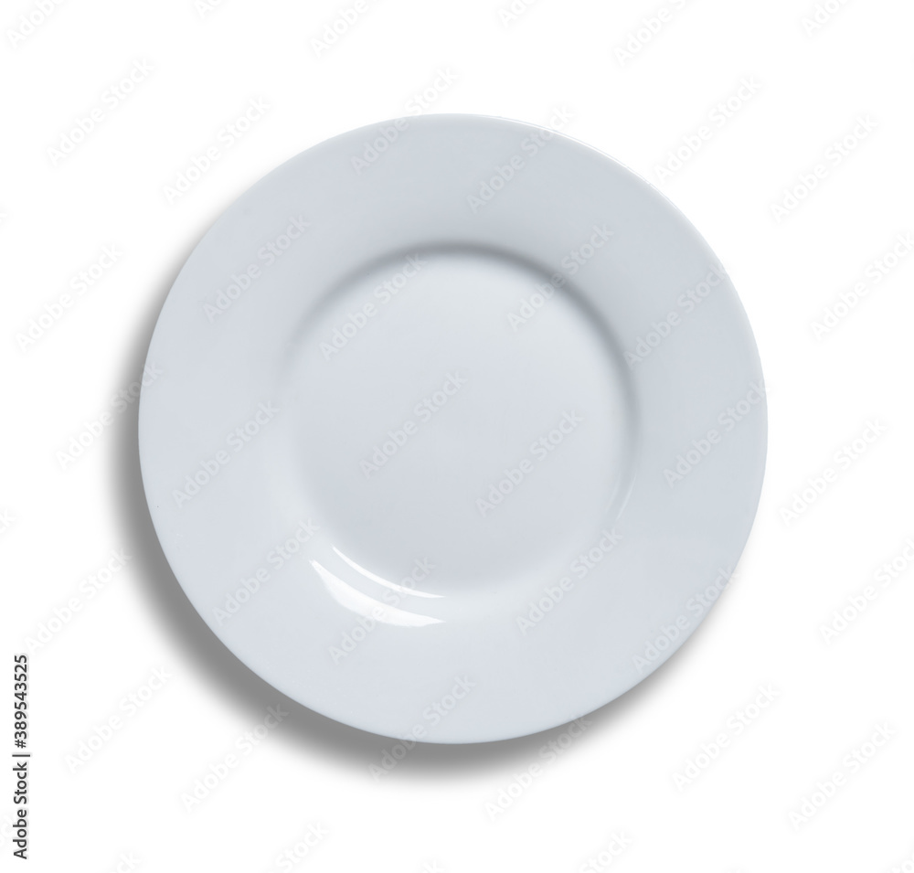 Empty ceramics plate isolated on white background Empty ceramics plate isolated on white background