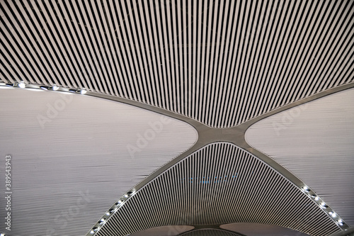 Photography futuristic rooftop of a modern terminal building