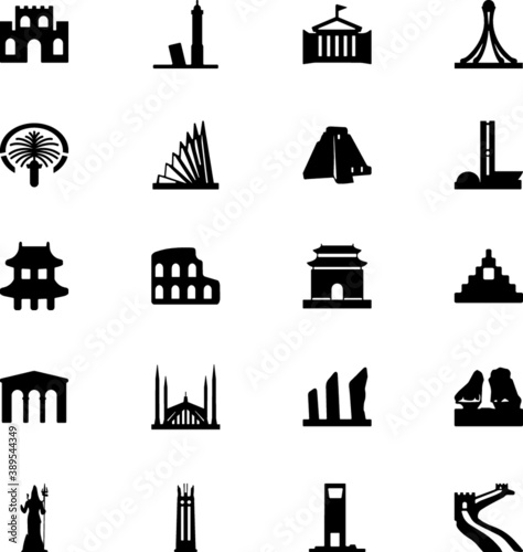 
Monuments Vector Icons 
