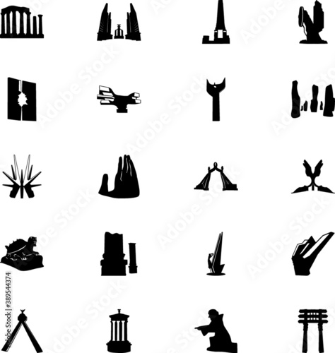 
Monuments Vector Icons 
