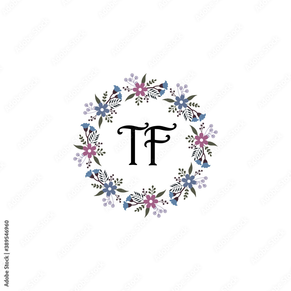 Initial TF Handwriting, Wedding Monogram Logo Design, Modern Minimalistic and Floral templates for Invitation cards Initial TF Handwriting, Wedding Monogram Logo Design, Modern Minimalistic and Floral templates for Invitation cards