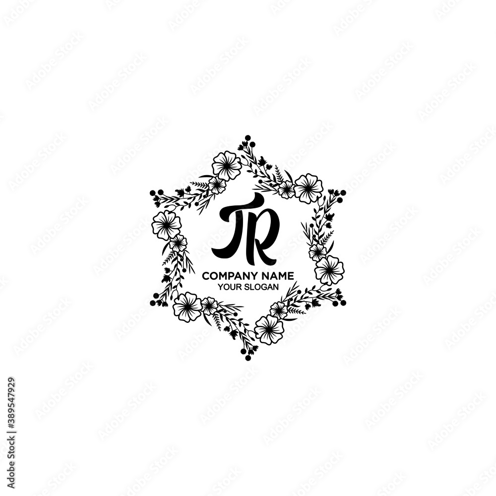 Initial TR Handwriting, Wedding Monogram Logo Design, Modern Minimalistic and Floral templates for Invitation cards Initial TR Handwriting, Wedding Monogram Logo Design, Modern Minimalistic and Floral templates for Invitation cards