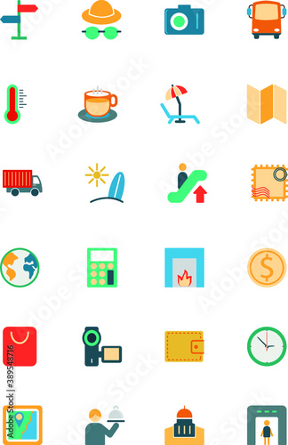 
Travel Vector Colored Icons 
