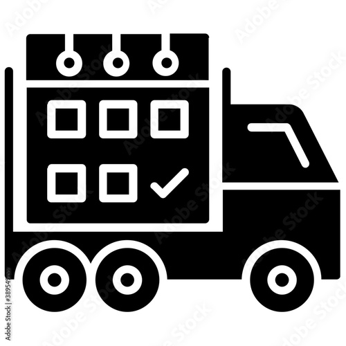 Heavy duty delivery truck showing shipping concept 