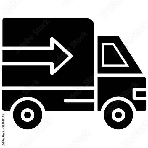 Heavy duty delivery truck showing shipping concept 

