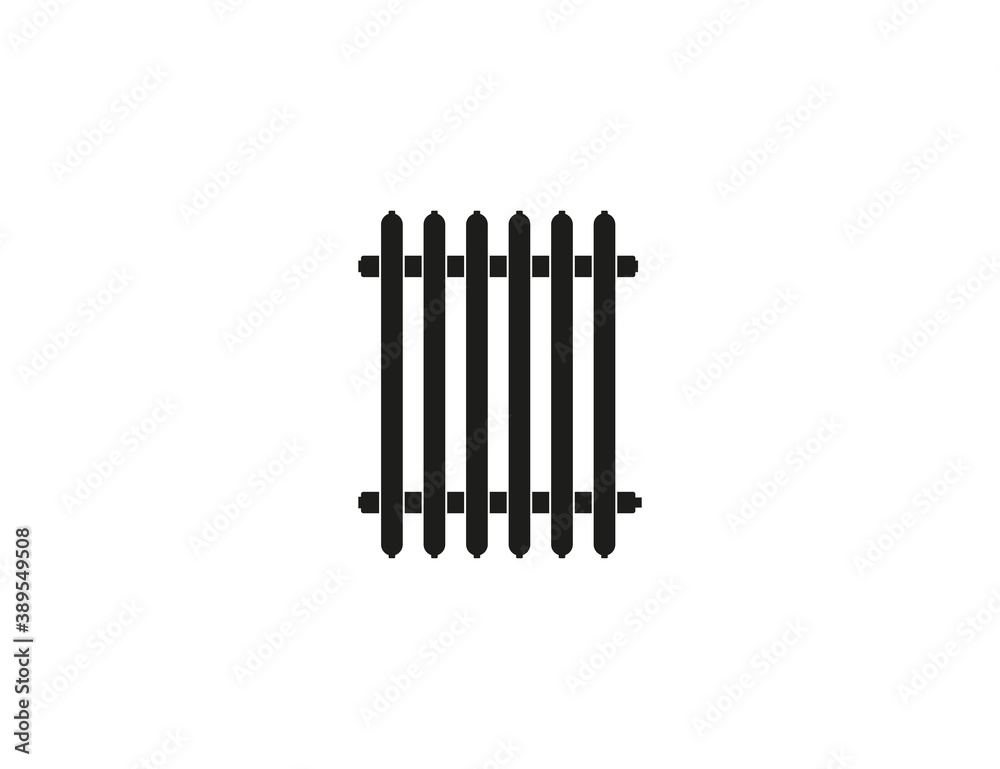 Radiator, heater icon on white background. Vector illustration. Radiator, heater icon on white background. Vector illustration.