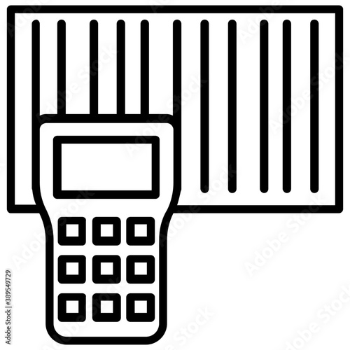 
A barcode along with barcode reading machine gripping concept of barcode machine 
