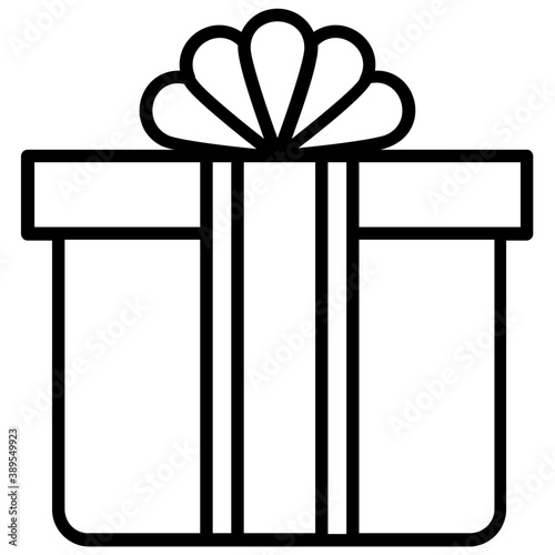 
A parcel beautifully packed like a gift showing a packaging icon used for delivery 
