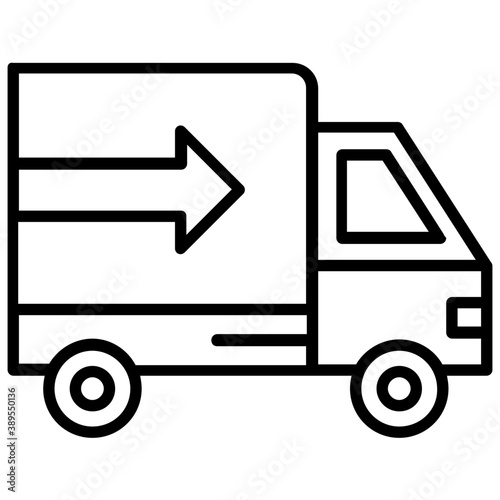 Heavy duty delivery truck showing shipping concept 
